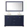 Custom image for Dark Blue with Brushed Gold Trim / Giotto Quartz / 58