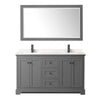 Custom image for Dark Gray with Matte Black Trim / Carrara Cultured Marble / 58