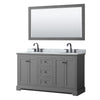 Custom image for Dark Gray with Matte Black Trim / White Carrara Marble / 58