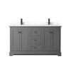 Custom image for Dark Gray with Matte Black Trim / White Quartz / No Mirror