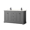 Custom image for Dark Gray with Matte Black Trim / White Quartz / No Mirror