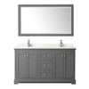 Custom image for Dark Gray with Polished Chrome Trim / Carrara Cultured Marble / 58
