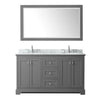 Custom image for Dark Gray with Polished Chrome Trim / White Carrara Marble / 58