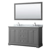 Custom image for Dark Gray with Polished Chrome Trim / White Carrara Marble / 58