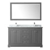 Custom image for Dark Gray with Polished Chrome Trim / White Carrara Marble / 58