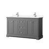 Custom image for Dark Gray with Polished Chrome Trim / White Cultured Marble / No Mirror