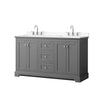 Custom image for Dark Gray with Polished Chrome Trim / White Cultured Marble / No Mirror