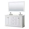 Custom image for White with Matte Black Trim / Carrara Cultured Marble / 58