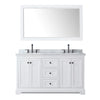 Custom image for White with Matte Black Trim / White Carrara Marble / 58