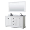 Custom image for White with Matte Black Trim / White Carrara Marble / 58