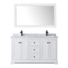 Custom image for White with Matte Black Trim / White Carrara Marble / 58