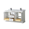 Custom image for White with Matte Black Trim / White Carrara Marble / No Mirror
