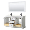 Custom image for White with Matte Black Trim / Giotto Quartz / 58
