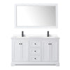 Custom image for White with Matte Black Trim / White Cultured Marble / 58