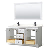Custom image for White with Matte Black Trim / White Quartz / 58