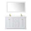 Custom image for White with Brushed Gold Trim / Giotto Quartz / 58