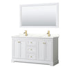 Custom image for White with Brushed Gold Trim / Giotto Quartz / 58