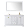 Custom image for White with Brushed Gold Trim / White Quartz / 58