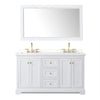 Custom image for White with Brushed Gold Trim / White Quartz / 58