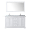 Custom image for White with Polished Chrome Trim / White Carrara Marble / 58
