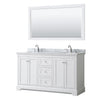 Custom image for White with Polished Chrome Trim / White Carrara Marble / 58