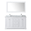 Custom image for White with Polished Chrome Trim / White Carrara Marble / 58