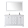 Custom image for White with Polished Chrome Trim / White Cultured Marble / 58