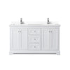 Custom image for White with Polished Chrome Trim / White Cultured Marble / No Mirror