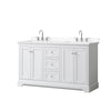 Custom image for White with Polished Chrome Trim / White Cultured Marble / No Mirror