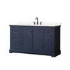 Custom image for Dark Blue with Matte Black Trim / Carrara Cultured Marble / No Mirror