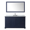 Custom image for Dark Blue with Matte Black Trim / White Carrara Marble / 58