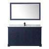 Custom image for Dark Blue with Matte Black Trim / White Carrara Marble / 58