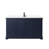 Custom image for Dark Blue with Matte Black Trim / White Cultured Marble / No Mirror