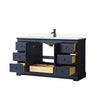 Custom image for Dark Blue with Matte Black Trim / White Cultured Marble / No Mirror