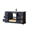 Custom image for Dark Blue with Matte Black Trim / White Quartz / No Mirror
