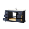 Custom image for Dark Blue with Polished Chrome Trim / White Quartz / No Mirror
