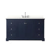 Custom image for Dark Blue with Polished Chrome Trim / White Quartz / No Mirror