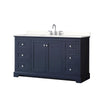 Custom image for Dark Blue with Polished Chrome Trim / White Quartz / No Mirror
