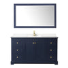 Custom image for Dark Blue with Brushed Gold Trim / Carrara Cultured Marble / 58
