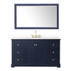 Custom image for Dark Blue with Brushed Gold Trim / White Quartz / 58