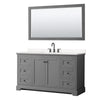 Custom image for Dark Gray with Matte Black Trim / Carrara Cultured Marble / 58