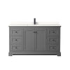 Custom image for Dark Gray with Matte Black Trim / White Quartz / No Mirror