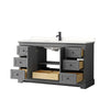 Custom image for Dark Gray with Matte Black Trim / White Quartz / No Mirror