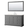 Custom image for Dark Gray with Polished Chrome Trim / Carrara Cultured Marble / 58