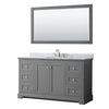 Custom image for Dark Gray with Polished Chrome Trim / White Carrara Marble / 58