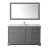 Custom image for Dark Gray with Polished Chrome Trim / White Carrara Marble / 58