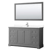 Custom image for Dark Gray with Polished Chrome Trim / White Cultured Marble / 58