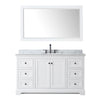 Custom image for White with Matte Black Trim / White Carrara Marble / 58