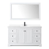 Custom image for White with Matte Black Trim / White Cultured Marble / 58
