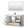 Custom image for White with Matte Black Trim / White Cultured Marble / 58